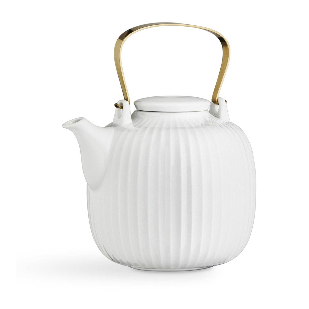 Bel porcelanast čajnik Kähler Design Hammershoi, 1,2 l