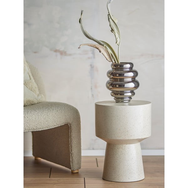 Steklena ročno izdelana vaza v srebrni barvi (višina 24 cm) Zorya – Bloomingville-image-1