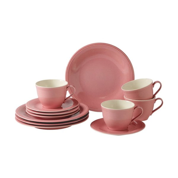 12 kosov roza porcelanastega kompleta za kavo Like by Villeroy & Boch Group