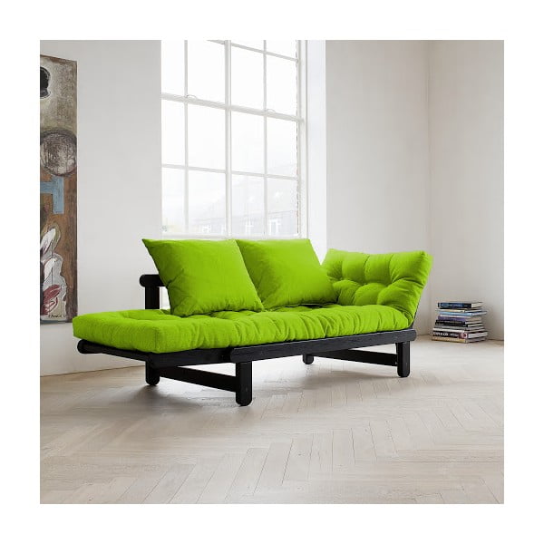 Raztegljiv kavč Karup Beat Black/Lime-image-2