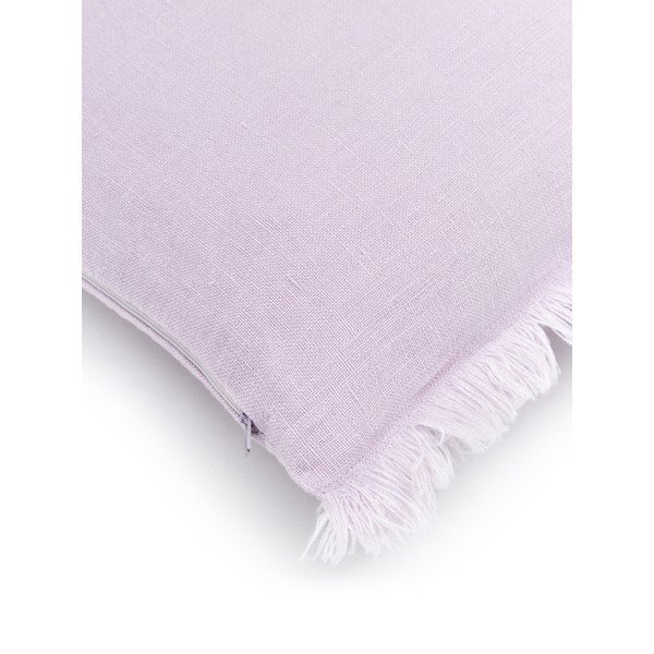 Roza lanena okrasna prevleka za blazino Westwing Collection Luana, 50 x 50 cm-image-1