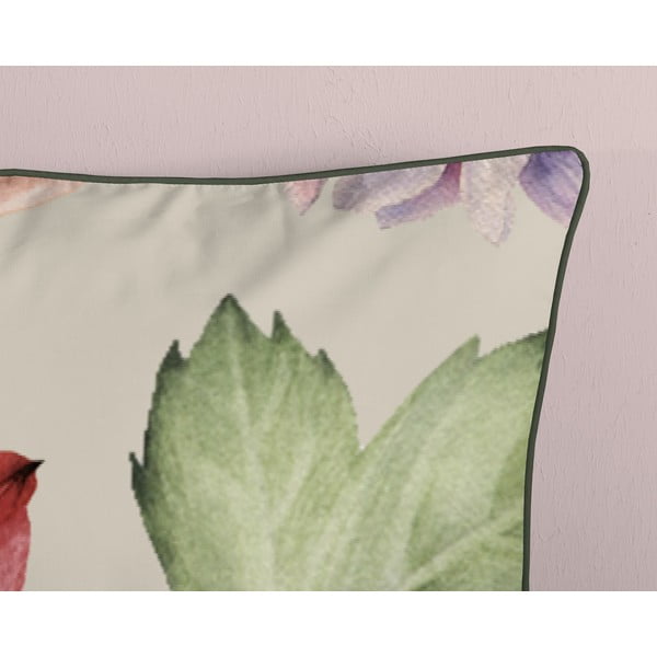 Bež enojna podaljšana posteljnina iz bombažnega satena 140x220 cm Fiori – Descanso-image-3