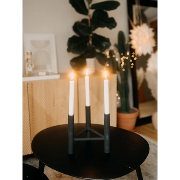 Črn aluminijast svečnik Bloomingville Deeb, višina 20 cm-image-1