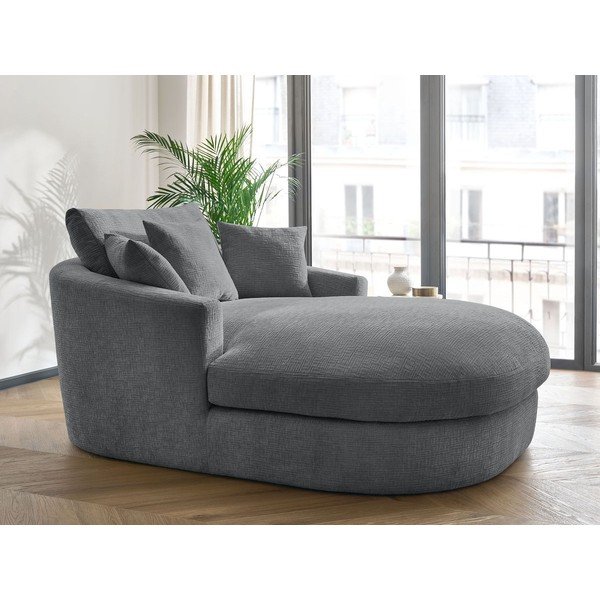 Siv fotelj iz šenilje Belem – Bobochic Paris-image-1