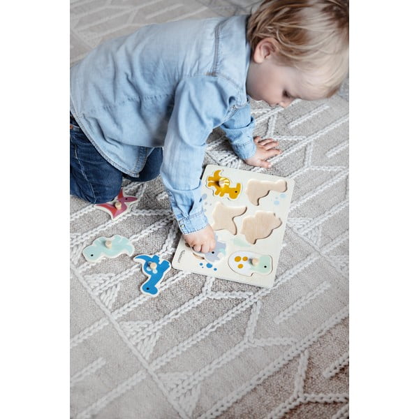 Lesena sestavljanka vtikanka (število koščkov 6) Dinosaurs – Kindsgut-image-3