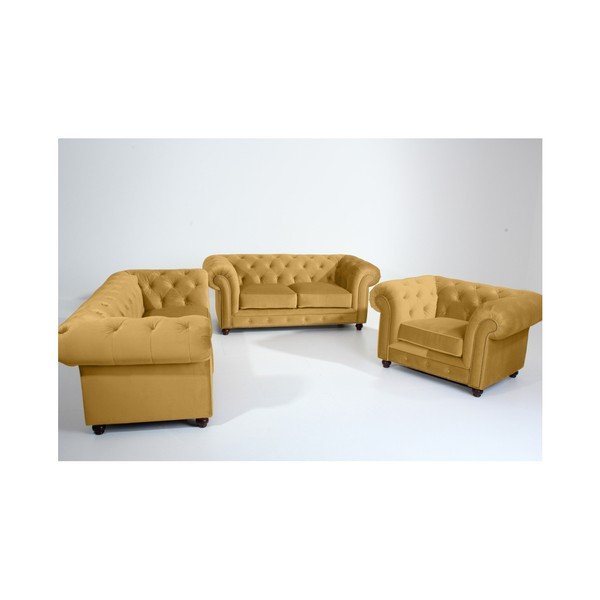 Rumena zofa Max Winzer Orleans Velvet, 196 cm-image-1