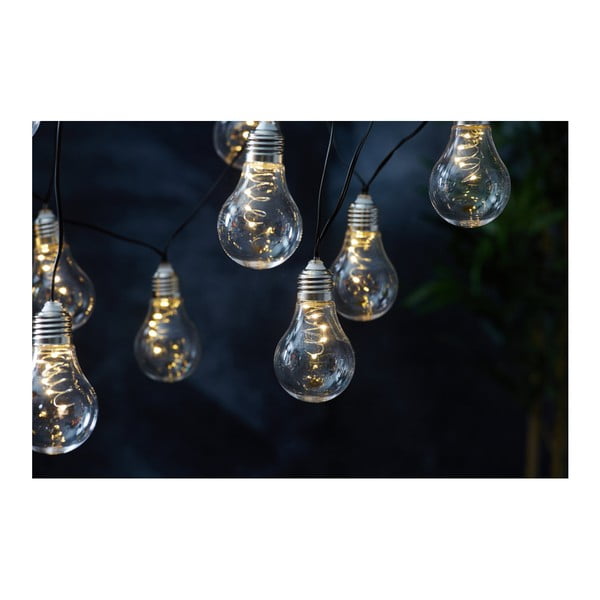 Bela solarna LED zunanja svetlobna veriga Star Trading Glow, dolžina 1,9 m-image-2