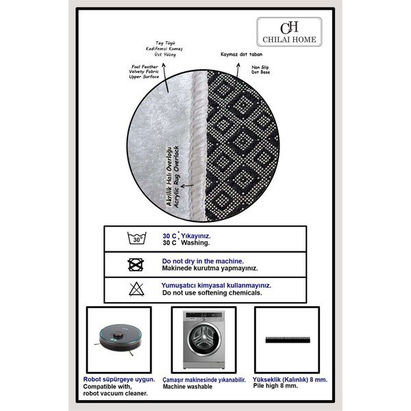 Črna kopalniška preproga 60x100 cm Miedo – Foutastic-image-2