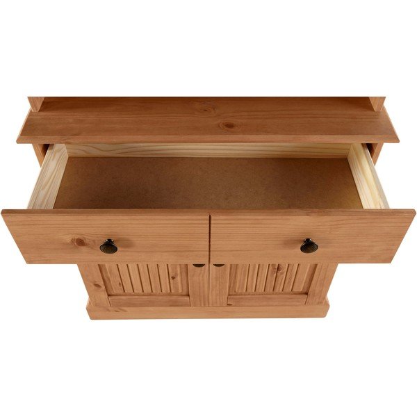 Vitrina iz masivnega bora v naravni barvi 181x34 cm Mille – Støraa-image-4