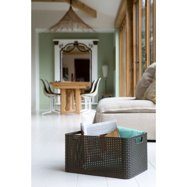 Siva plastična škatla za shranjevanje s pokrovom 33x44,5x25 cm Style – Curver-image-4