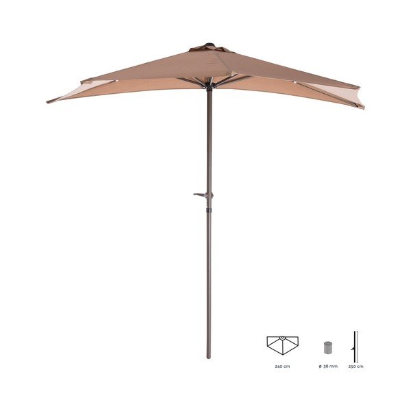 Bež senčnik ø 240 cm - LDK Garden-image-3