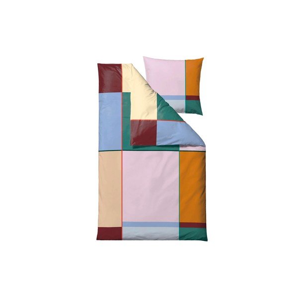 Enojna bombažna posteljnina 140x200 cm Colour Block – Södahl