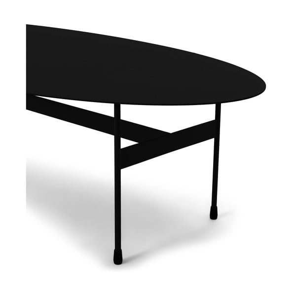 Črna kovinska klubska mizica 39x120 cm Mira – Spinder Design-image-2