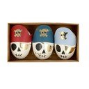 Pripomočki za praznovanja v kompletu 3 ks Pirate Skulls Surprise Balls – Meri Meri