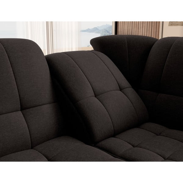 Rjava raztegljiva/s prostorom za shranjevanje kotna sedežna garnitura (desni kot/v obliki črke L) Sado – ELTAP-image-1