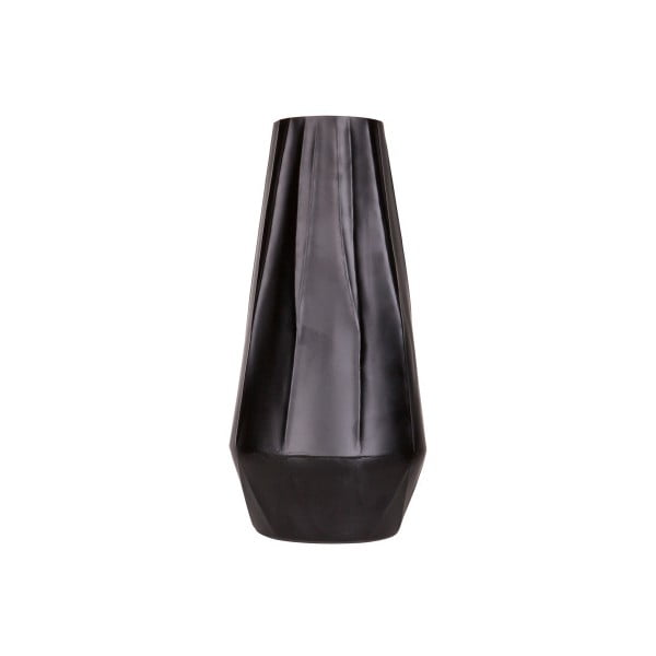 Črna vaza De Eekhoorn Kotna, višina 33 cm