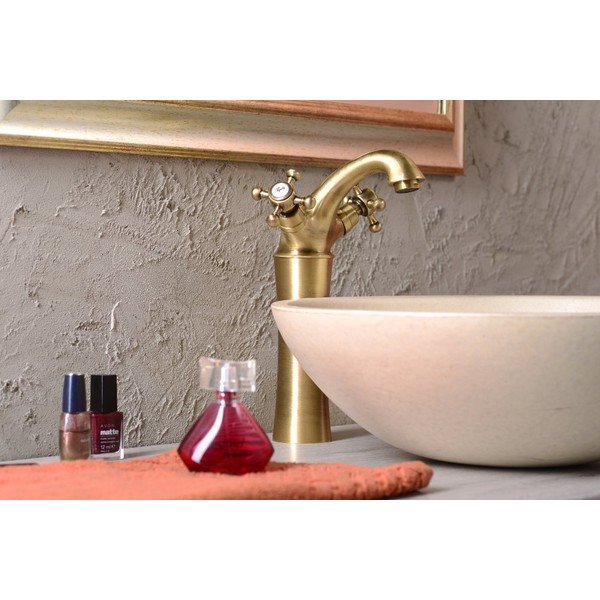 Stoječa armatura za umivalnik v bronasti barvi Antea – Sapho-image-1