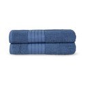 Modre frotirne bombažne brisače v kompletu 2 ks 70x140 cm – Good Morning