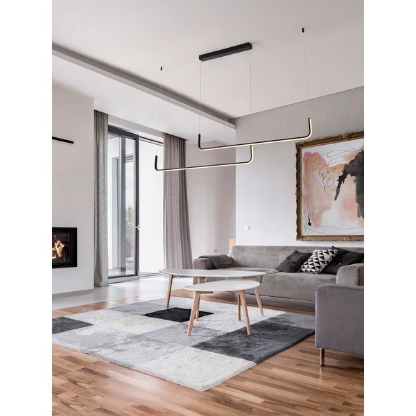 Mat črna aluminijasta LED zatemnitvena viseča svetilka Strita – Nova Luce-image-1