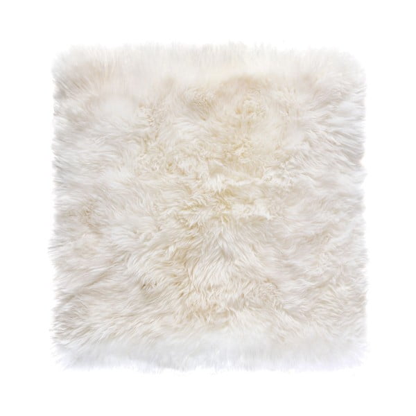 Bela preproga iz ovčje kože Royal Dream Zealand Square, 70 x 70 cm