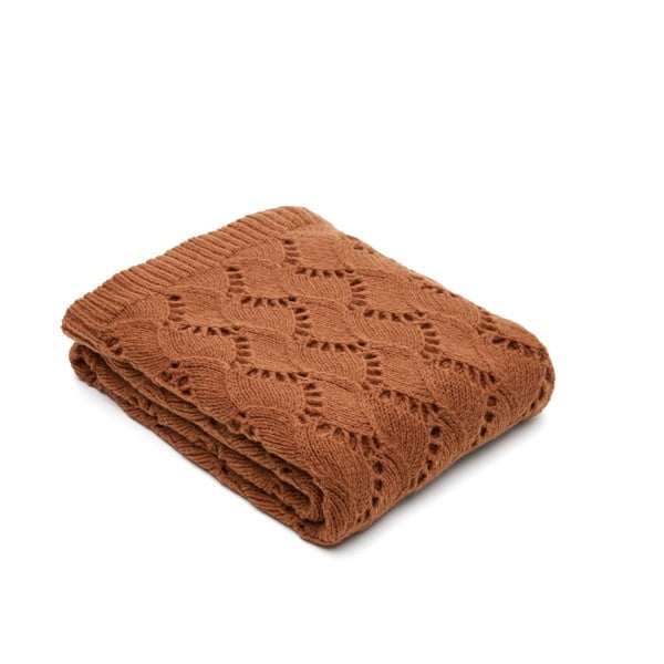 Pletena odeja iz volne in mešanih vlaken 130x170 cm Mesias – Kave Home