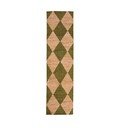 Ročno tkana preproga iz mešanice jute v zeleni in naravni barvi 80x230 cm Effie Diamond – Flair Rugs