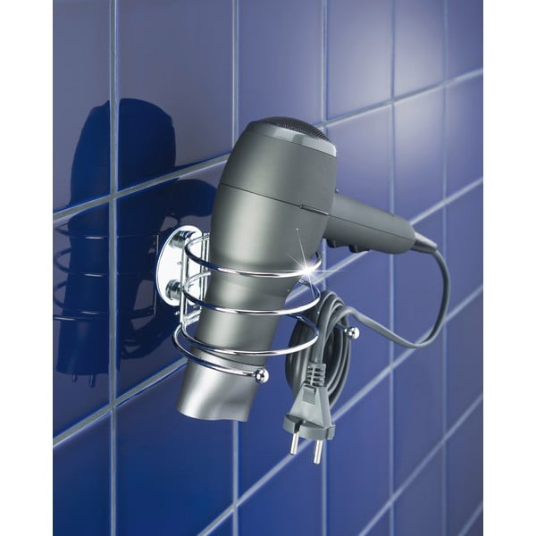 Wenko Turbo-Loc samonosilni nosilec za sušilec za lase, nosilnost do 40 kg-image-2