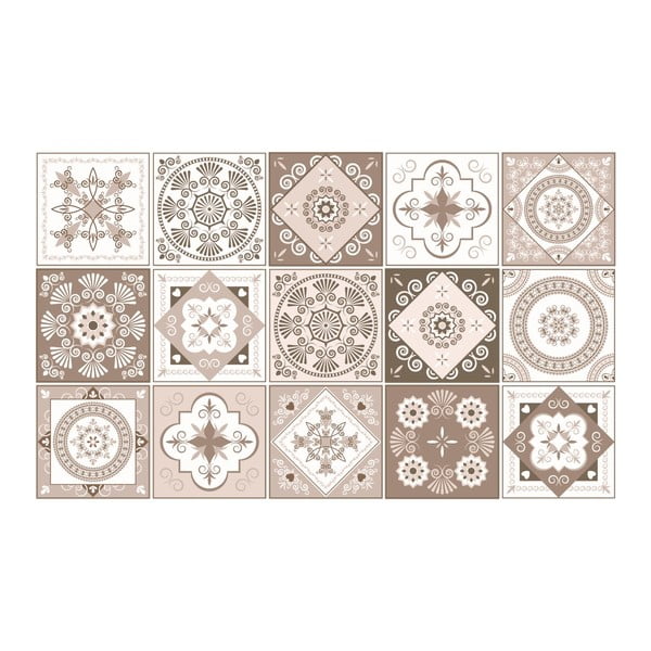 Komplet 15 dekorativnih stenskih nalepk Ambiance Ezeiza, 10 x 10 cm-image-2
