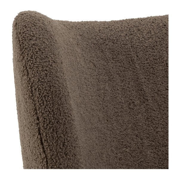 Rjav fotelj iz tkanine bouclé Elmont – Actona-image-4