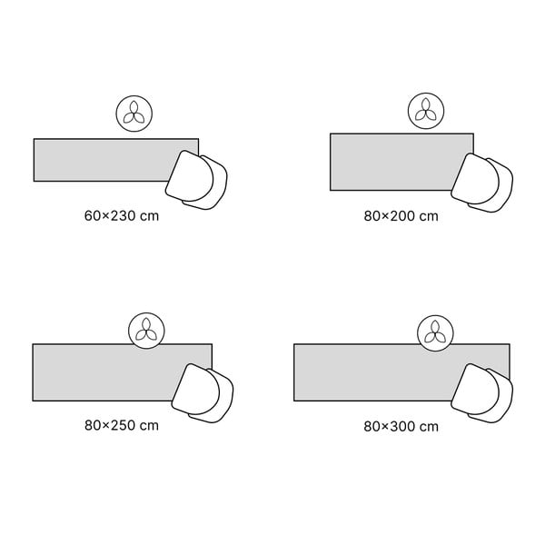 Moder pralen tekač 80x300 cm Abstract Colors Blue – Vitaus-image-3