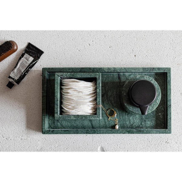 Temno zelen marmorni kopalniški organizator za vatke ali vatirane palčke Marble – Mette Ditmer Denmark-image-1