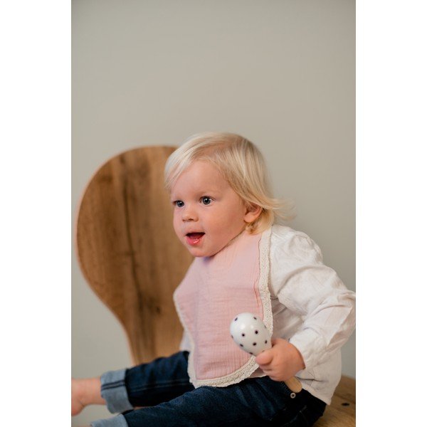 Roza muslinski slinček Kindsgut Paris-image-1