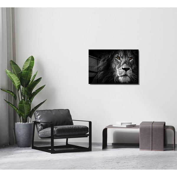 Steklena slika 70x50 cm Lion – Wallity-image-3