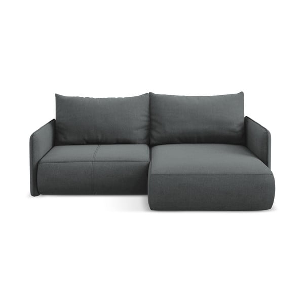 Siva raztegljiva/s prostorom za shranjevanje kotna sedežna garnitura (desni kot) Nanea – Makamii