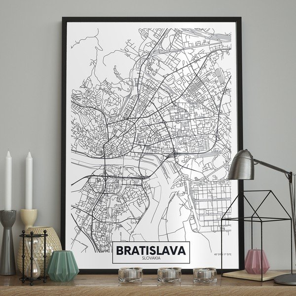 Stenski plakat v okvirju MAP/BRATISLAVA, 70 x 100 cm-image-1