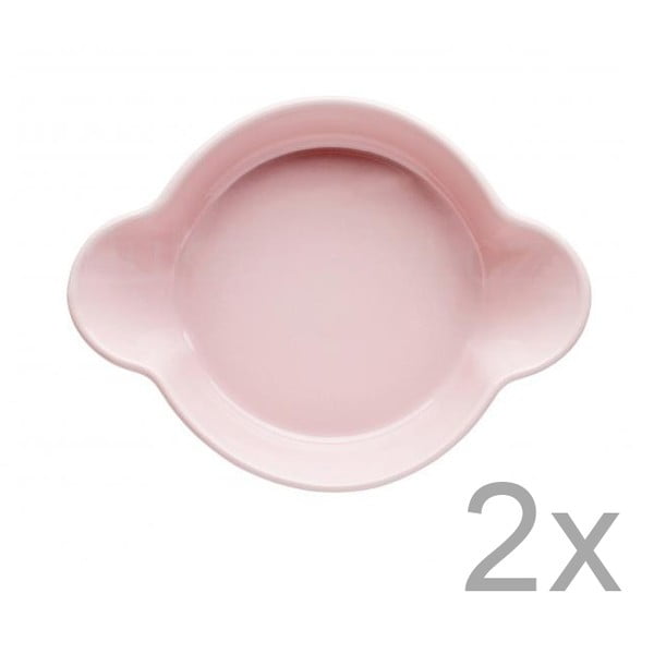 Komplet 2 roza porcelanastih skled Sagaform Piccadilly Caroline, 13 x 17,5 cm