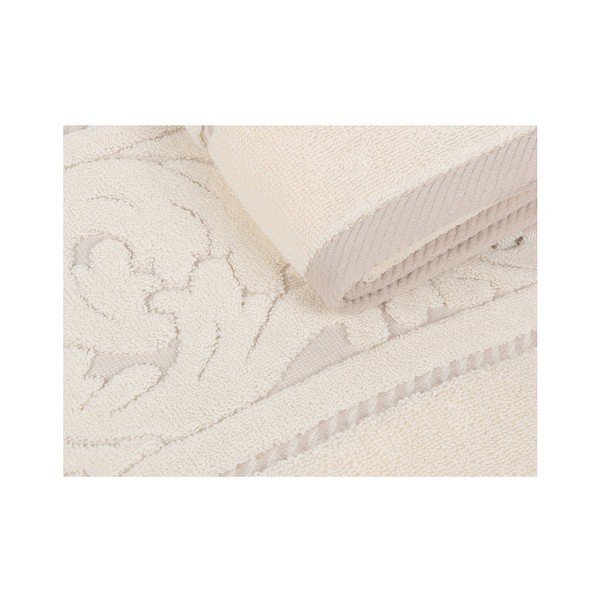 Komplet 2 bombažnih brisač Sultan Beige, 50 x 90 cm-image-3