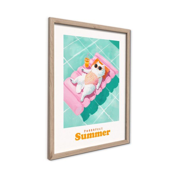 Tiskana slika z okvirjem 30x40 cm Purrrfect – Styler-image-4