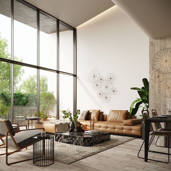 Črna stropna svetilka ø 45 cm Soho – Sollux-image-3