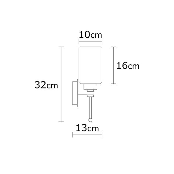 Bela/srebrna stenska svetilka Balcova – Opviq lights-image-4