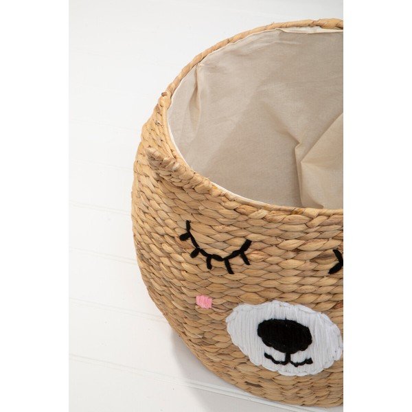 Otroška škatla za shranjevanje iz vodne hijacinte v naravni barvi ø 49x40 cm Lidi Cat Face – Premier Housewares-image-3
