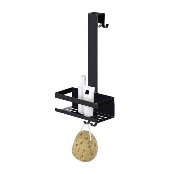 Črna viseča kopalniška polica iz nerjavečega jekla Bribano – Wenko-image-2