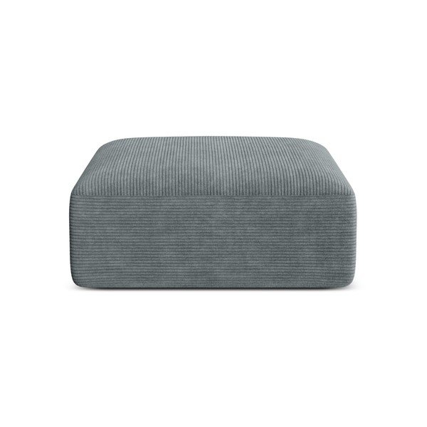 Temno siv tabure iz rebrastega žameta Campi – Cosmopolitan Design-image-1