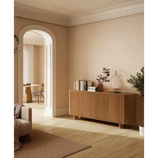 Komoda v hrastovem dekorju v naravni barvi 180x75x40 cm Padoc – MOME-image-1