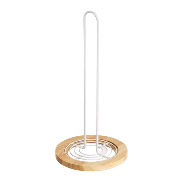 Kovinsko stojalo za papirnate brisače v beli in naravni barvi ø 15 cm – Casa Selección