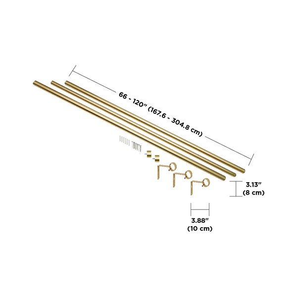 Jeklena karnisa z nastavljivo dolžino 168 - 305 cm Cappa – Umbra-image-4