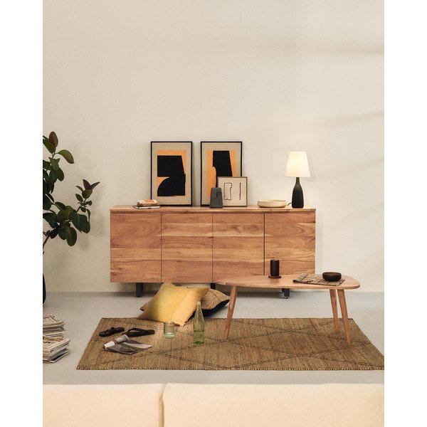 Komoda iz masivne akacije v naravni barvi 200x88x40 cm Uxue – Kave Home-image-1