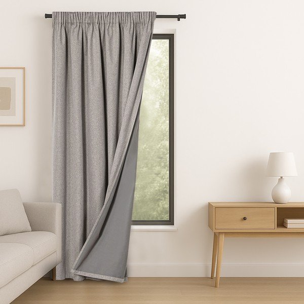 Sivorjava zatemnitvena zavesa 140x250 cm Corita – Restilo-image-1