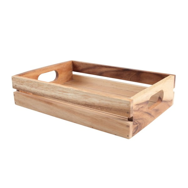 T&G Woodware Baroque Plain srednji prenosni kovček iz akacijevega lesa