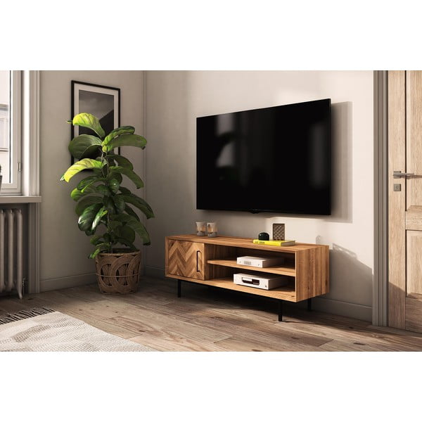 TV omarica iz masivnega hrasta 144x50 cm Abies – The Beds-image-1